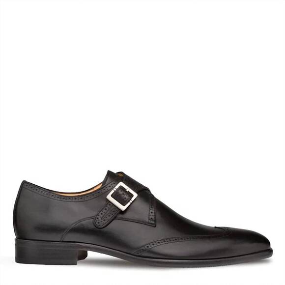 NEW MEZLAN men's forest slip on oxford in black